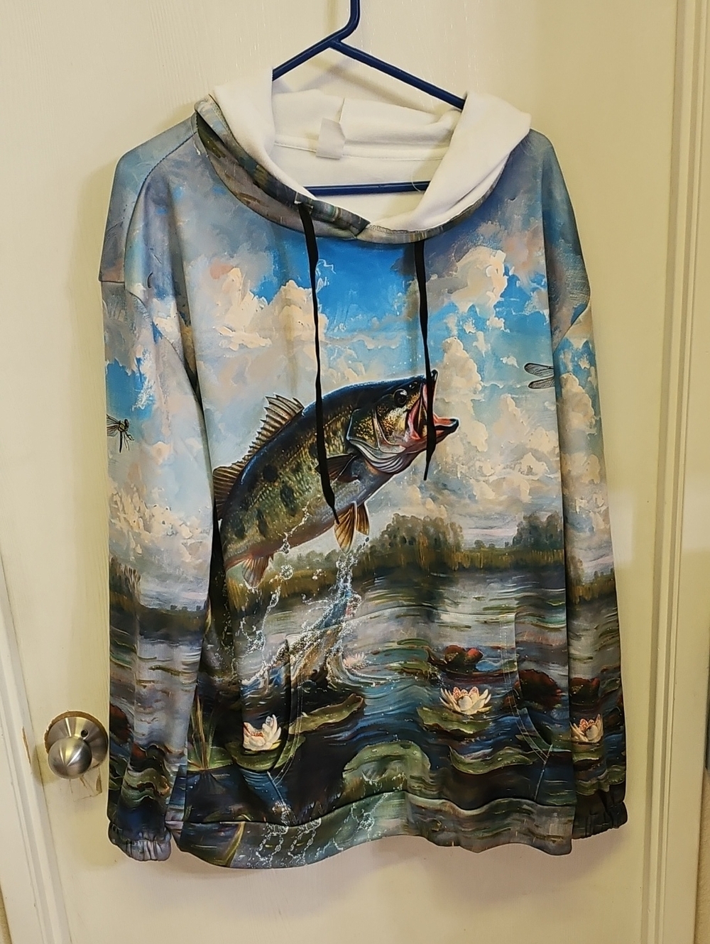 Men's Fishing Graphic Hoodie - Blue Waters 2 Xl